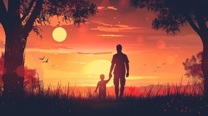 Fototapeta premium Greeting Father Day