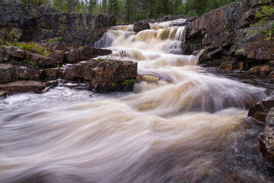 The Lusbostupet waterfall near Orsa