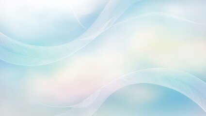 Soft blue and white abstract background with a delicate wavy pattern.