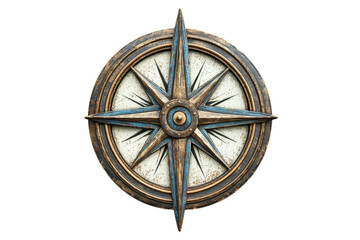 Vintage Nautical Compass cut out transparent isolated on white background PNG © Png - Video - Photo