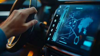 Modern Car Dashboard Interface