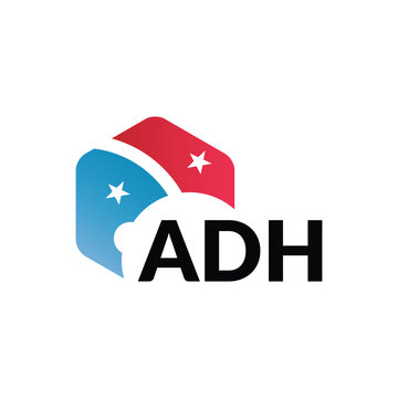 ADH letter logo design on white background. Creative  modern ADH letter logo design. Vector design.