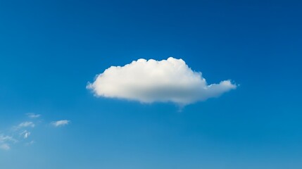 Solitary Cloud Against Clear Sky