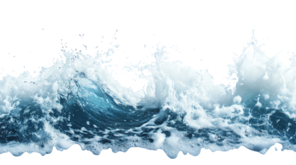 Dramatic sea waves crashing with white foam. Perfect for nature, ocean, and adventure-themed projects.