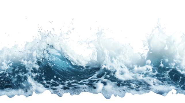 Dramatic sea waves crashing with white foam. Perfect for nature, ocean, and adventure-themed projects.
