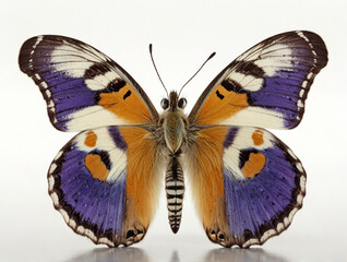 Beautiful butterfly, over white background.