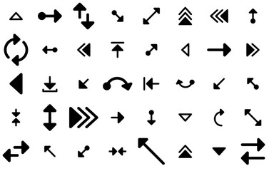 Set Of Simple Arrows Icons Web Header Banner Design Containing Arrow,Left,Right,Down,Direction Vector Icon Set Linear Pictogram Pack