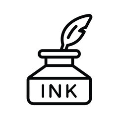 Carefully crafted vector of inkpot in modern style