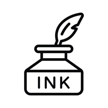 recommend clip art: Carefully crafted vector of inkpot in modern style