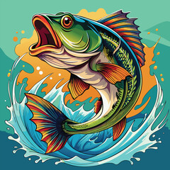 Fototapeta premium A fish vector illustration design