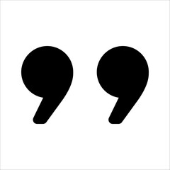 quote and symbol icon, on a white background.