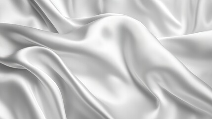 Obraz premium White gray satin texture that is white silver fabric silk panorama background with beautiful soft blur pattern natural. Generative ai