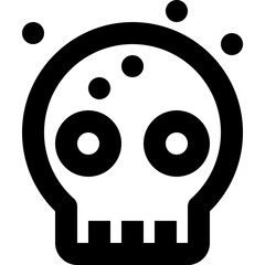 skull black outline icon