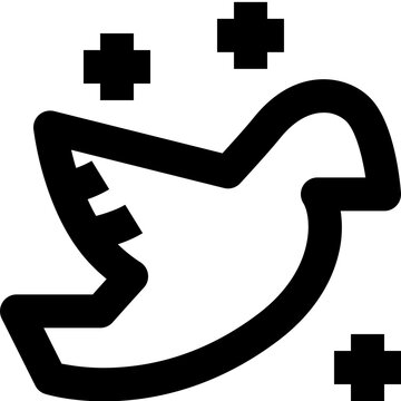 recommend clip art: pigeon black outline icon