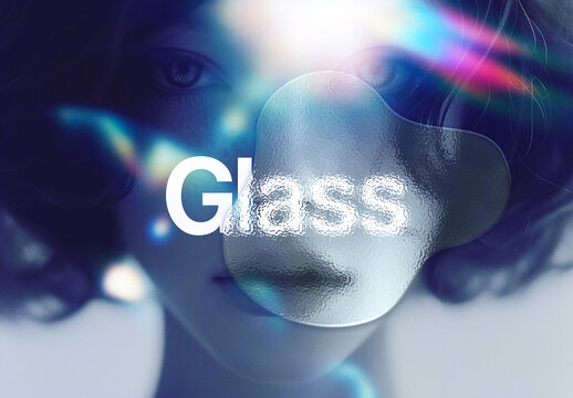 Glass Shape Photo Effect Mockup With Generative AI