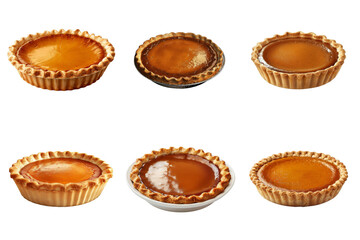 Five Whole Pumpkin Pies with Golden Crusts