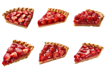 Six Slices of Delicious Strawberry Pie
