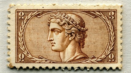 Reconstruction of vintage Greece postage stamp, Greece, vintage, postage stamp, retro, mail, envelope