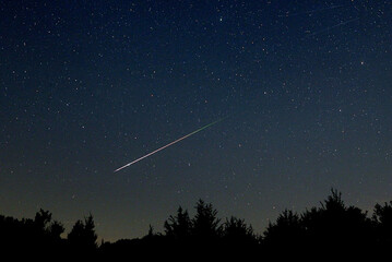 PERSEID METEOR SHOWER WITH THE FALLING STAR