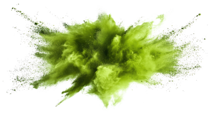Green explosion transparent background