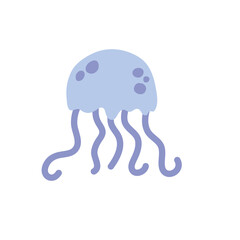 Jellyfish vector cartoon icon.