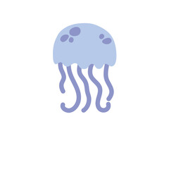 Jellyfish vector cartoon icon.