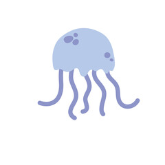 Jellyfish vector cartoon icon.