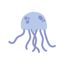 Jellyfish vector cartoon icon.