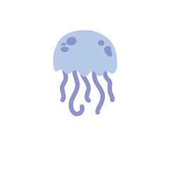 Jellyfish vector cartoon icon.