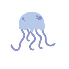 Jellyfish vector cartoon icon.