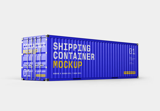 Shipping Container Mockup for Creative Design and Branding Projects