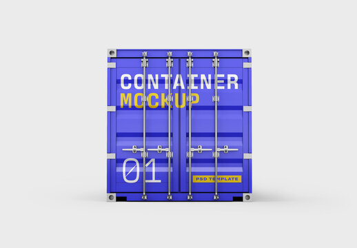 Shipping Container Mockup for Creative Design and Branding Projects