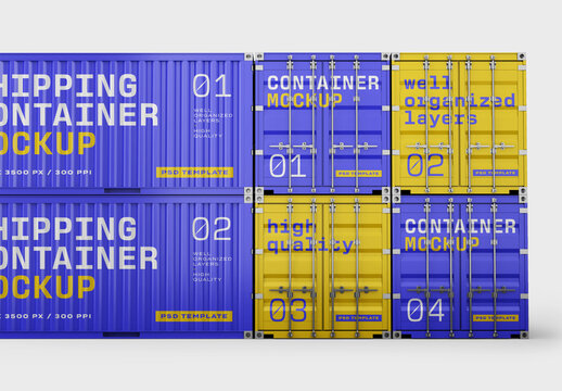 Shipping Container Mockup for Creative Design and Branding Projects