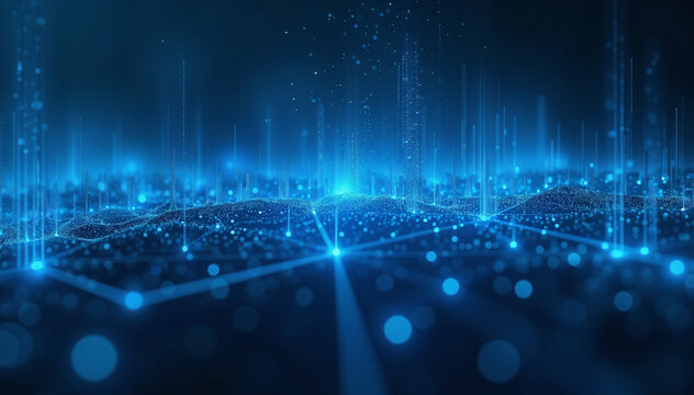 Abstract futuristic technology blue background