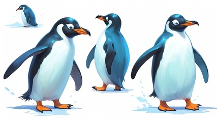 Obraz premium percy the poltergeist penguin a ghostly penguin with m game concept cartoon