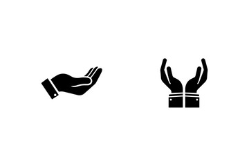 Obraz premium silhouette of a hand vector illustration.