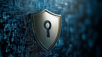 Fototapeta premium Sign of Digital Security & Cybersecurity technology. Symbol of digital safety, protection and trust.