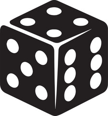 Dice vector silhouette illustration logo art