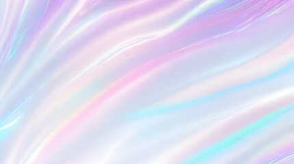 Obraz premium Holographic background seamless trendy iridescent light foil texture. Soft holographic pastel unicorn marble background pattern. Modern pearlescent blurry abstract swirl illustration. 