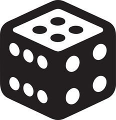 Dice vector silhouette illustration