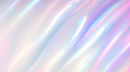 Obraz premium Holographic background seamless trendy iridescent light foil texture. Soft holographic pastel unicorn marble background pattern. Modern pearlescent blurry abstract swirl illustration. 