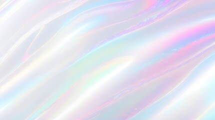 Obraz premium Holographic background seamless trendy iridescent light foil texture. Soft holographic pastel unicorn marble background pattern. Modern pearlescent blurry abstract swirl illustration. 