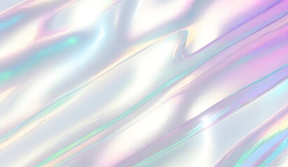 Holographic background seamless trendy iridescent light foil texture. Soft holographic pastel unicorn marble background pattern. Modern pearlescent blurry abstract swirl illustration.	
