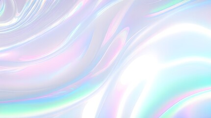 Obraz premium Holographic background seamless trendy iridescent light foil texture. Soft holographic pastel unicorn marble background pattern. Modern pearlescent blurry abstract swirl illustration. 
