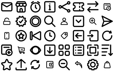 Set Of Linear Basic Ui Line Icons Web Header Banner Design Containing Arrow,Ui,Square,Basic,Essential Business Infographic Elements Logo Vector Illustration