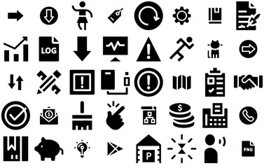 Set Of Basic Ui Elements 22 Black Fill Vector Symbols Apps, Websites Ui Designs Suitable For Arrow,Download,Tag,Help,Book Set Vector Flat Line Icons
