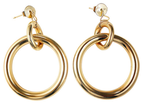 PNG Elegant gold hoop earrings