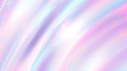 Obraz premium Holographic background seamless trendy iridescent light foil texture. Soft holographic pastel unicorn marble background pattern. Modern pearlescent blurry abstract swirl illustration. 