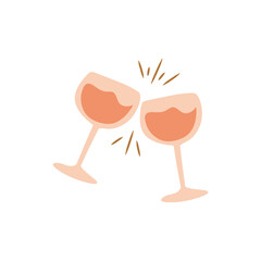 Cartoon wine glass illustration 