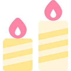 candles flat icon